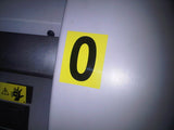 Yellow Number 0 Sticker | Safety-Label.co.uk