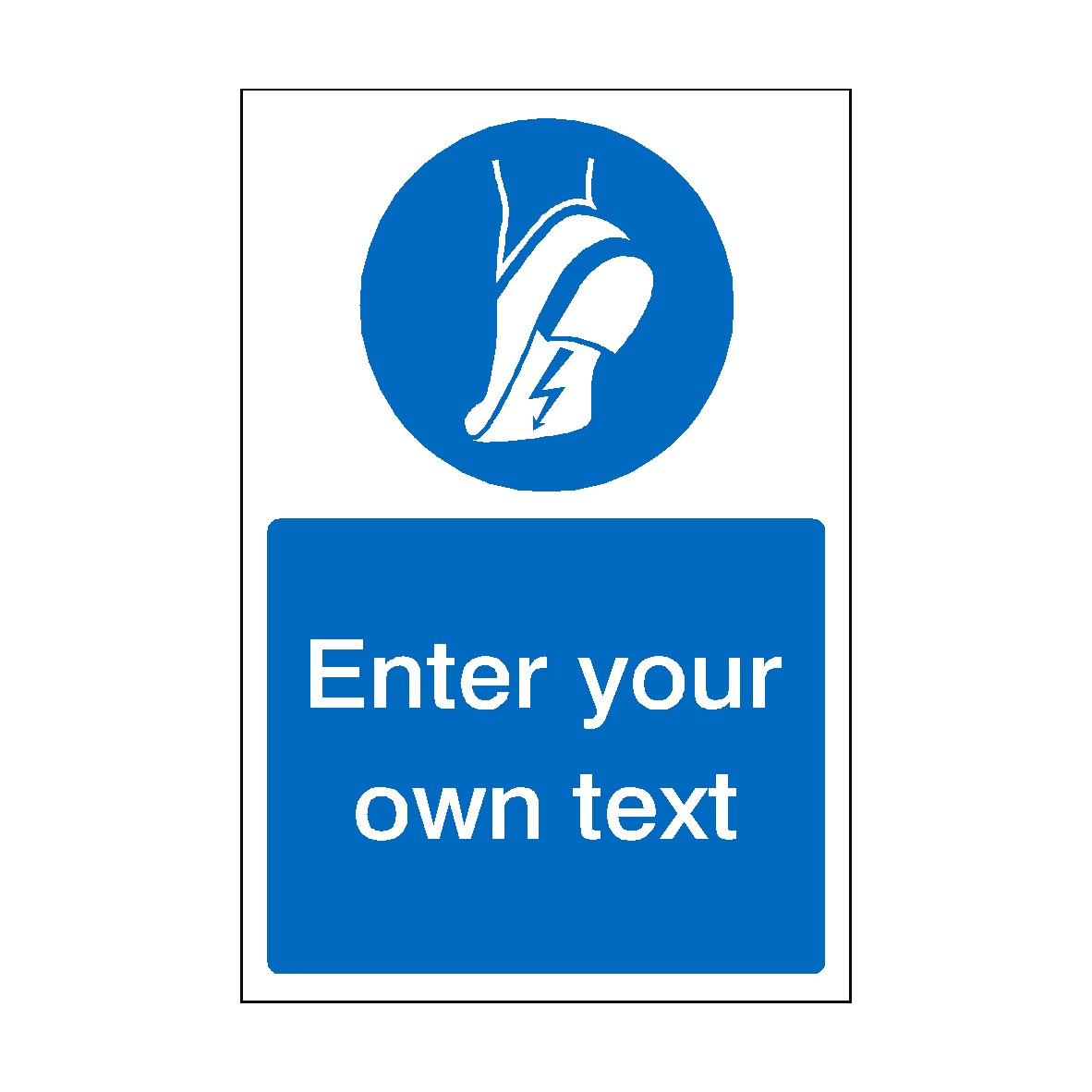 Wear Anti-Static Footwear Custom Mandatory Sticker