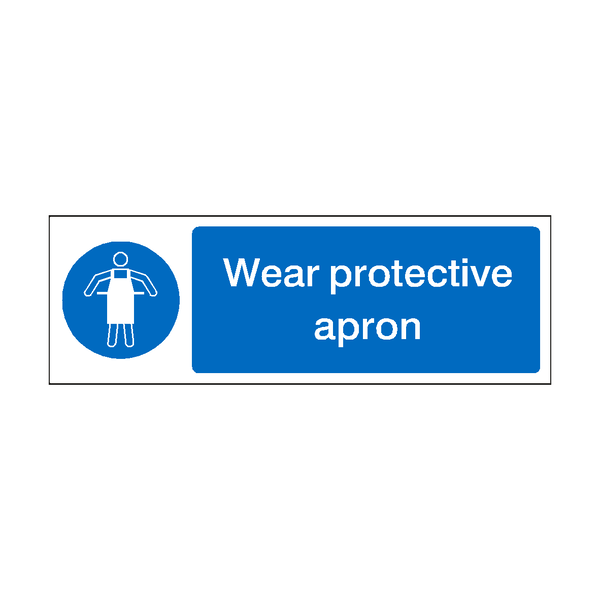 Wear Protective Apron Label | Safety-Label.co.uk