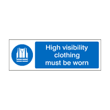 High Visibility Clothing Must Be Worn Label | Safety-Label.co.uk