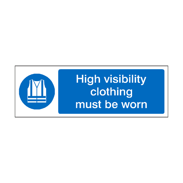 High Visibility Clothing Must Be Worn Label | Safety-Label.co.uk