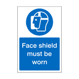 Face Shield Must Be Worn Sticker | Safety-Label.co.uk