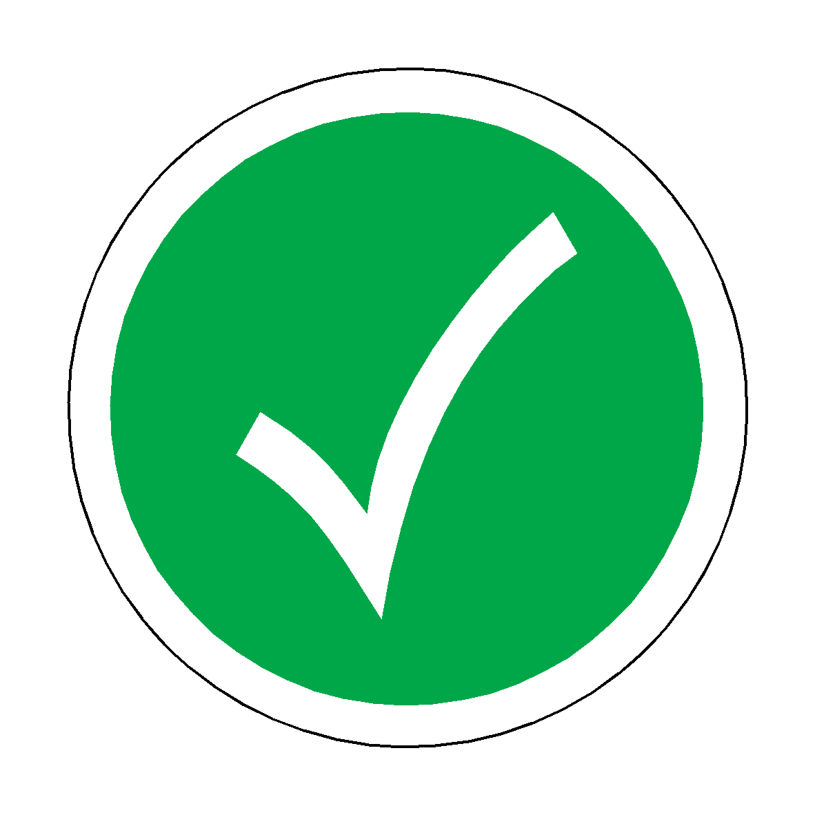 Safe Condition Tick Floor Marker Sticker | Safety-Label.co.uk