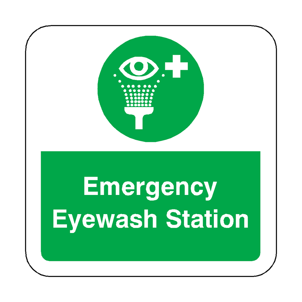 Emergency Eyewash Station Floor Graphics Sticker | Safety-Label.co.uk