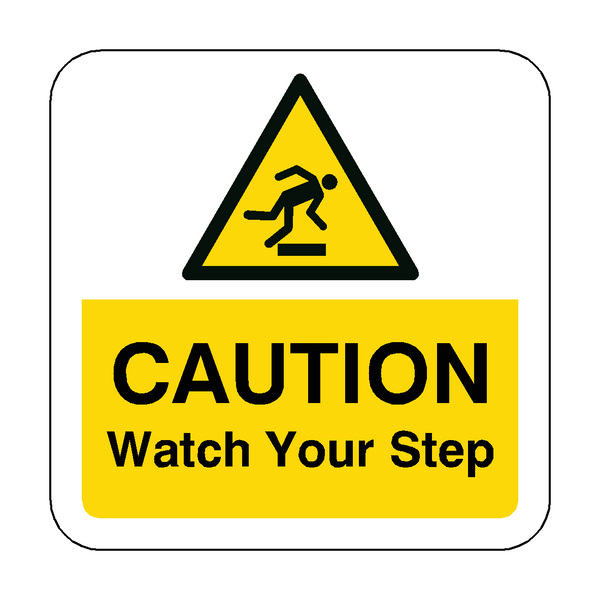 Watch Your Step Floor Graphics Sticker | Safety-Label.co.uk