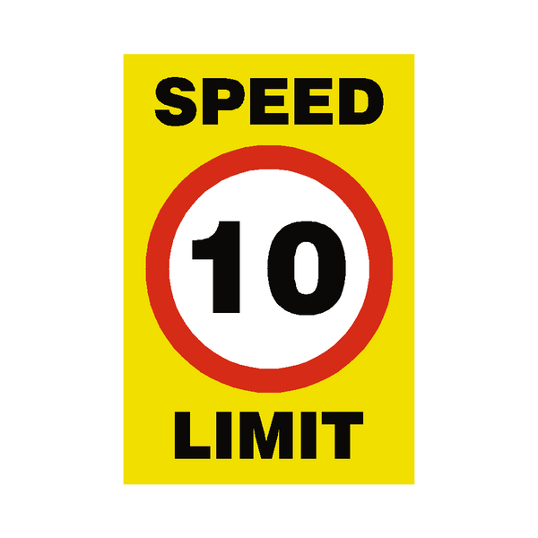 10 Mph Speed Limit Sign | Safety-Label.co.uk