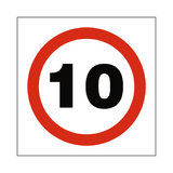 10 Mph Speed Sign | Safety-Label.co.uk