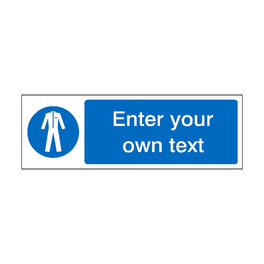Wear Protective Clothing Mandatory Sticker | Safety-Label.co.uk