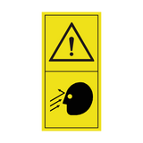 Warning Head Damage Sticker | Safety-Label.co.uk