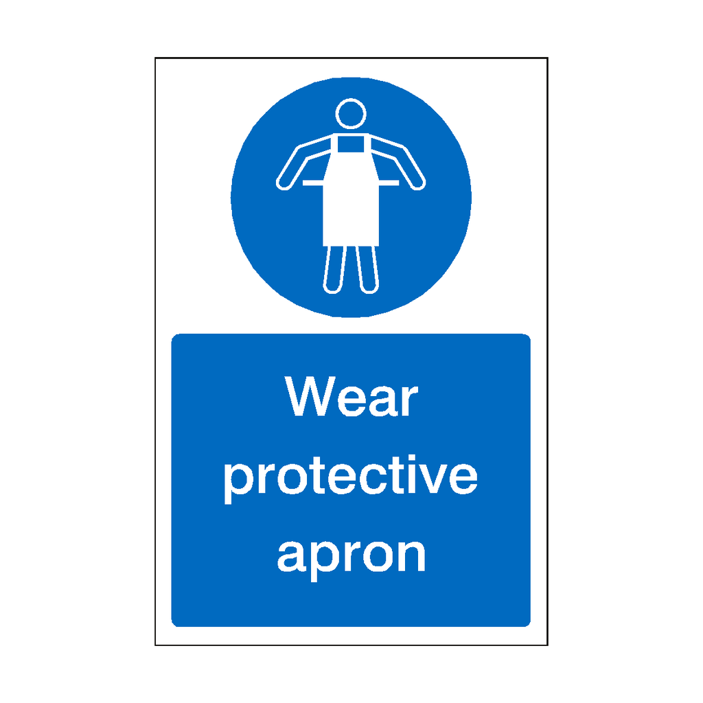Wear Protective Apron Sticker | Safety-Label.co.uk