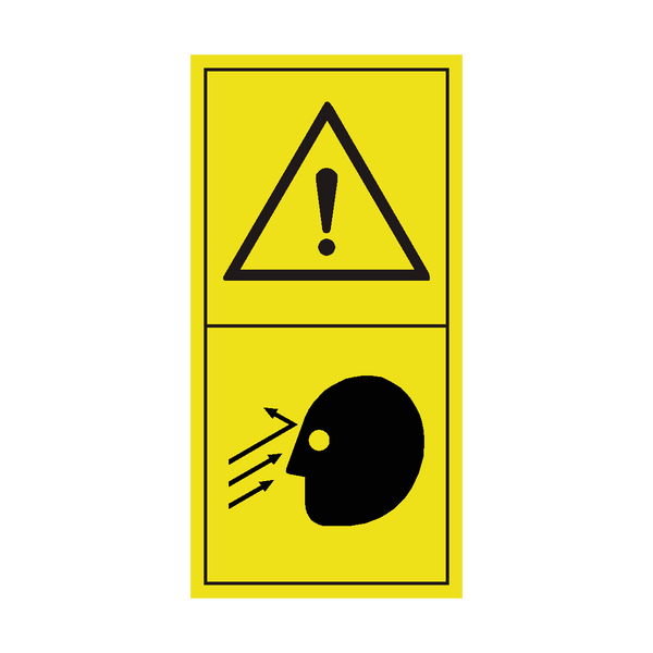Warning Head Damage Sticker | Safety-Label.co.uk
