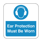 Ear Protection Must Be Worn Floor Graphics Sticker | Safety-Label.co.uk