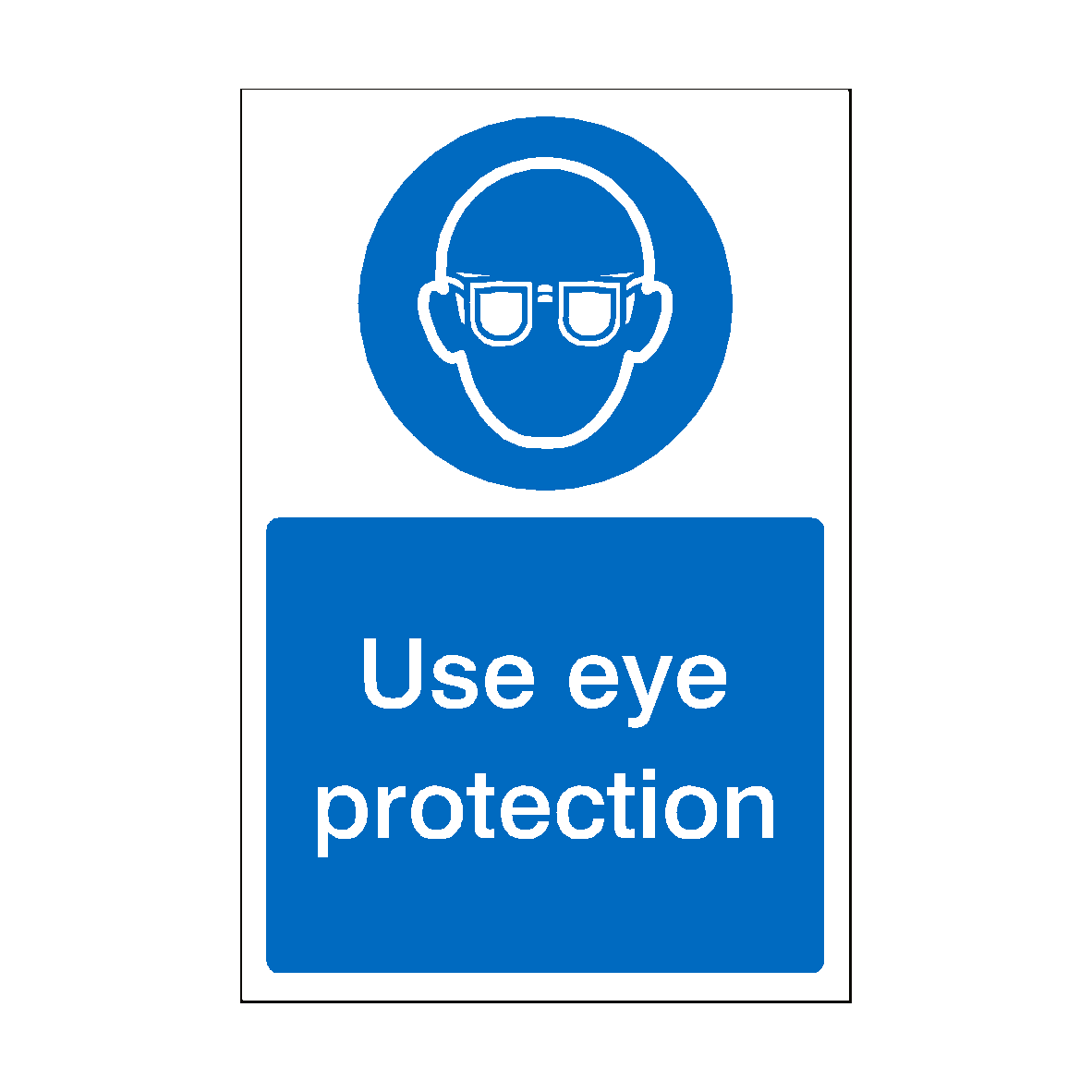 Use Protection Stickers Use Eye Protection Sticker | Safety-Label.co.uk