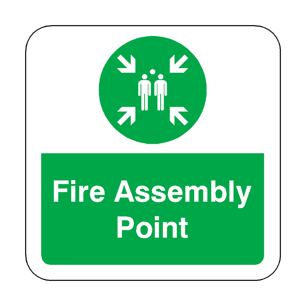 Fire Assembly Point Floor Graphics Sticker | Safety-Label.co.uk