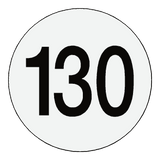 Reflective 130 Kph Speed Limit Sticker Reflective | Safety-Label.co.uk