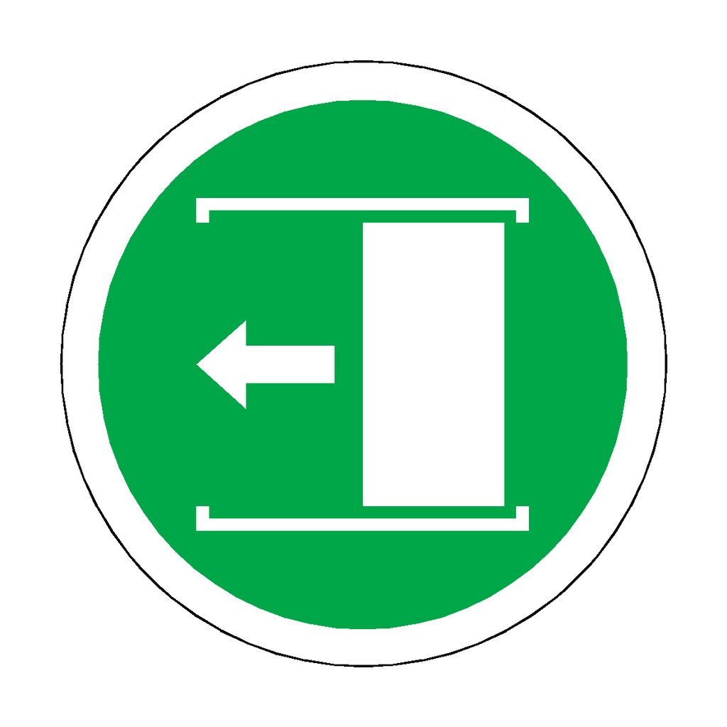 Left Door Sticker Slide Door To Left Floor Marker Sticker | Safety-Label.co.uk