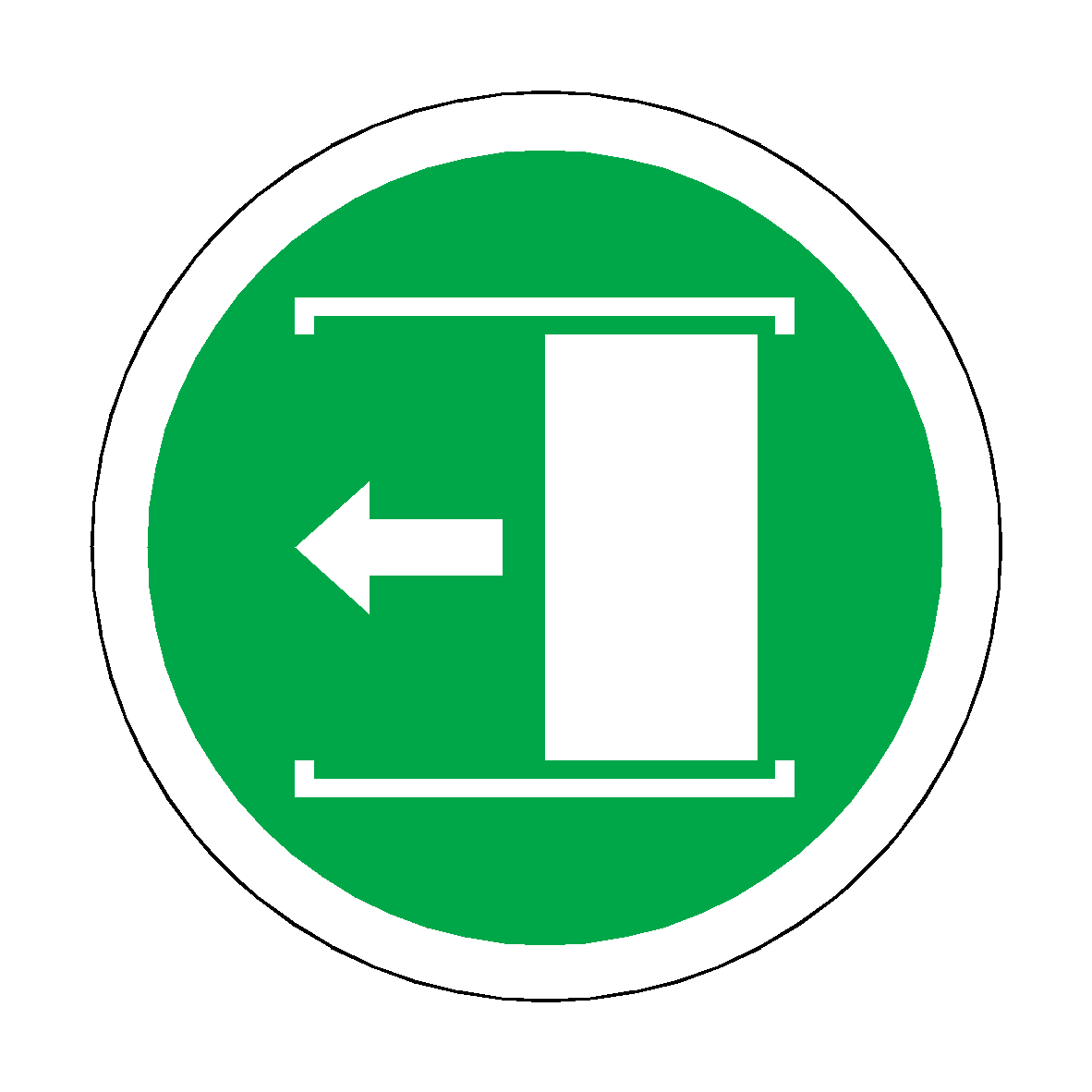 Slide Door To Left Floor Marker Sticker | Safety-Label.co.uk