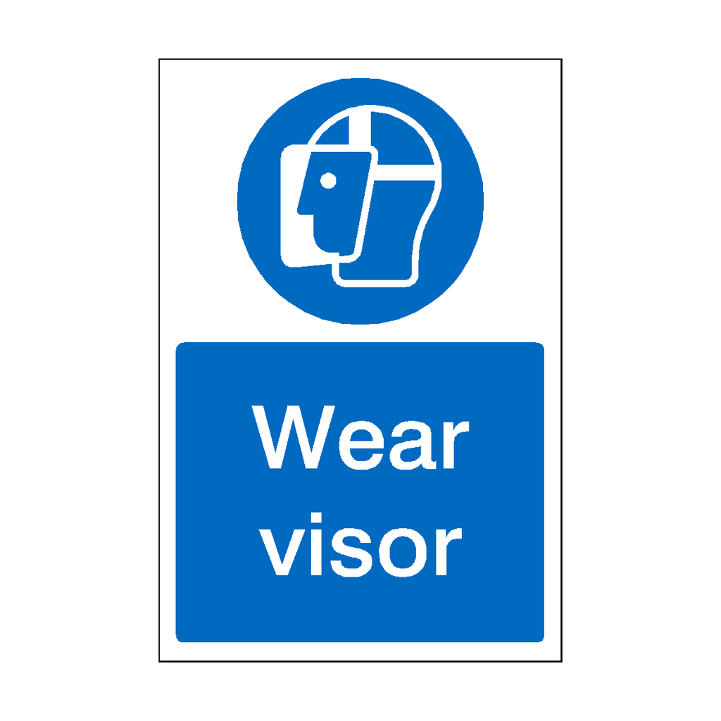 Wear Visor Sticker | Safety-Label.co.uk