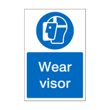 Wear Visor Sticker | Safety-Label.co.uk