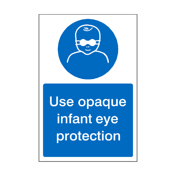 Use Infant Opaque Eye Protection Sticker | Safety-Label.co.uk
