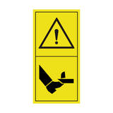 Warning Risk Of Cutting Foot Sticker | Safety-Label.co.uk