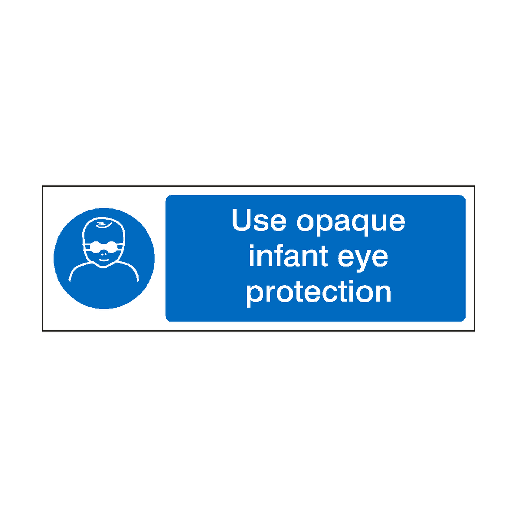 Opaque Infant Eye Protection Label | Safety-Label.co.uk