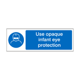 Opaque Infant Eye Protection Label | Safety-Label.co.uk