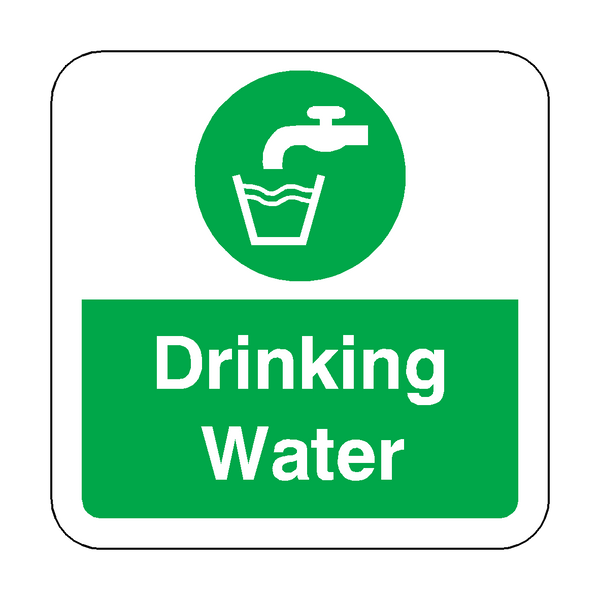 Drinking Water Floor Graphics Sticker | Safety-Label.co.uk
