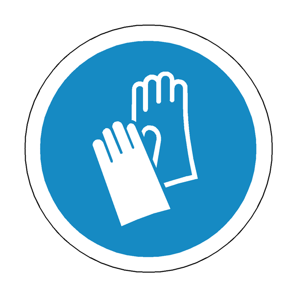 Protective Gloves Floor Marker Sticker | Safety-Label.co.uk