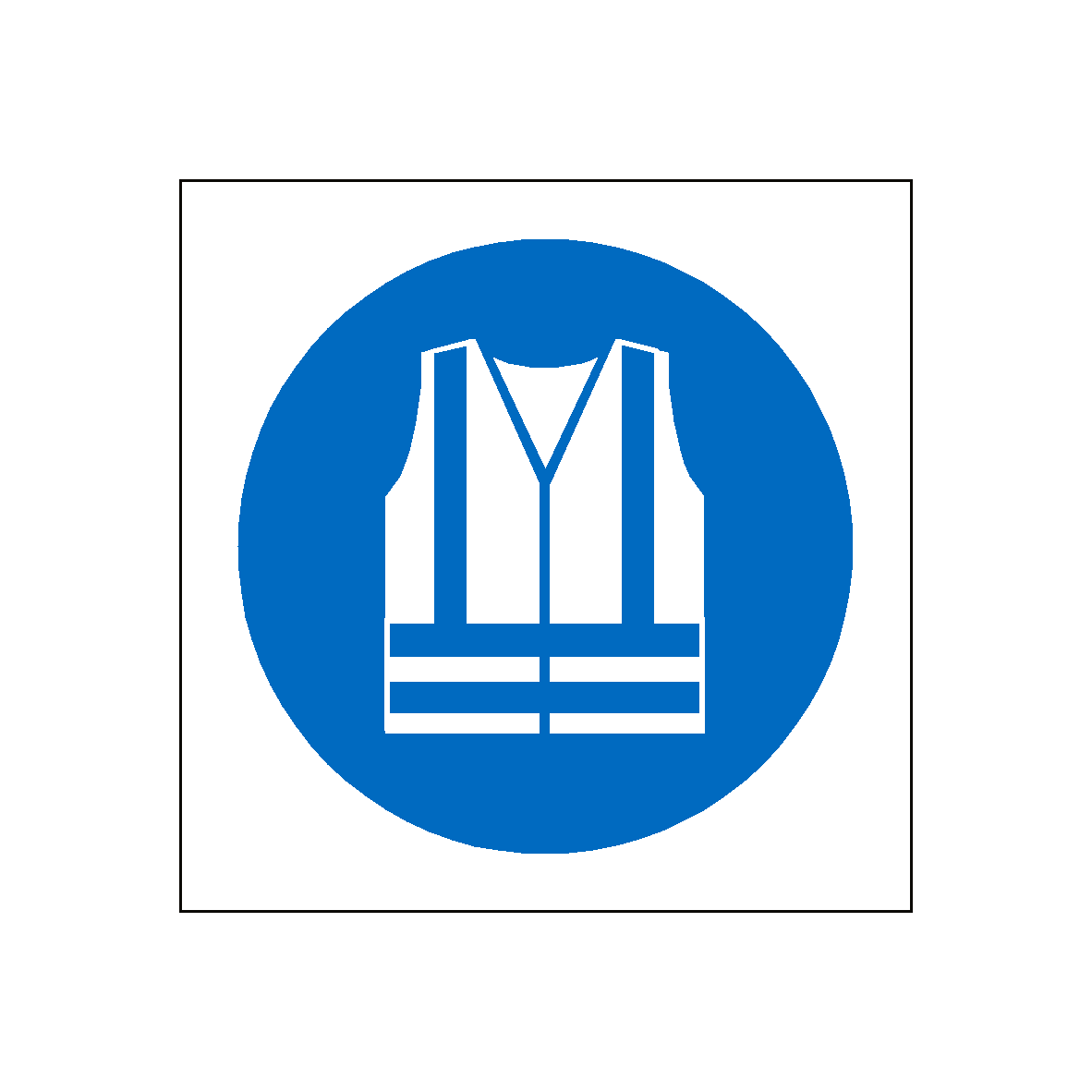 Wear HiViz Symbol Sign SafetyLabel.co.uk