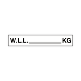 W.L.L Label Kg White | Safety-Label.co.uk