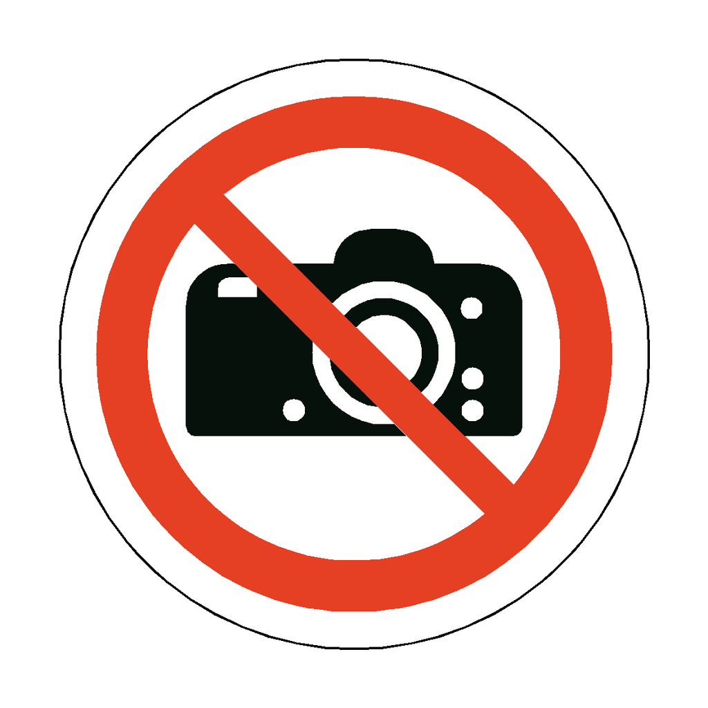 No Photography Floor Marker Sticker | Safety-Label.co.uk
