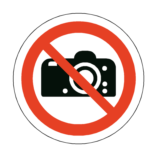 No Photography Floor Marker Sticker | Safety-Label.co.uk