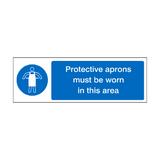 Protective Aprons Must Be Worn In This Area Label | Safety-Label.co.uk