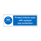 Use Opaque Infant Eye Protection Label | Safety-Label.co.uk