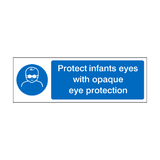 Use Opaque Infant Eye Protection Label | Safety-Label.co.uk