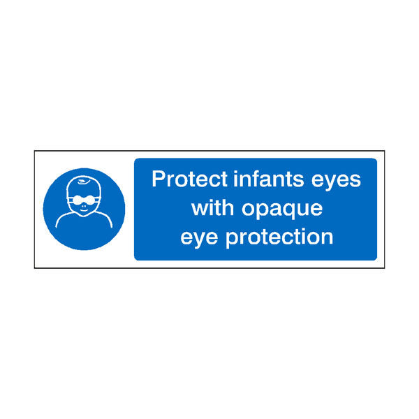 Use Opaque Infant Eye Protection Label | Safety-Label.co.uk