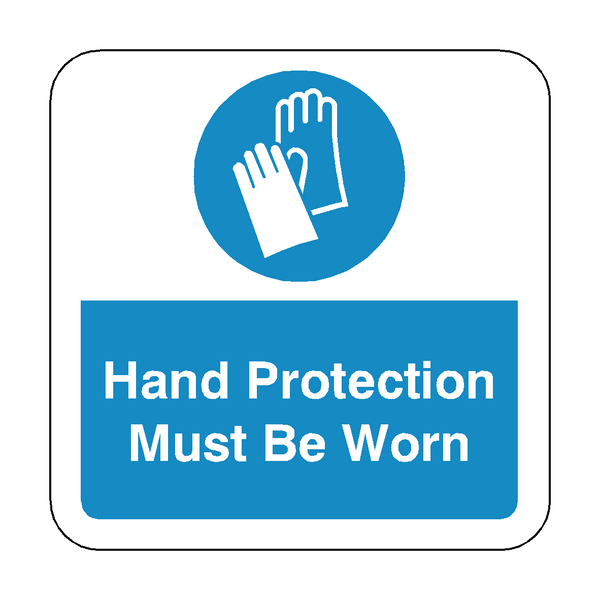 Hand Protection Must Be Worn Floor Graphics Sticker | Safety-Label.co.uk