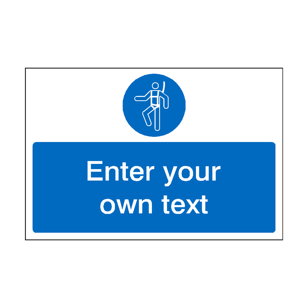 Wear Safety Harness Custom Safety Sticker | Safety-Label.co.uk