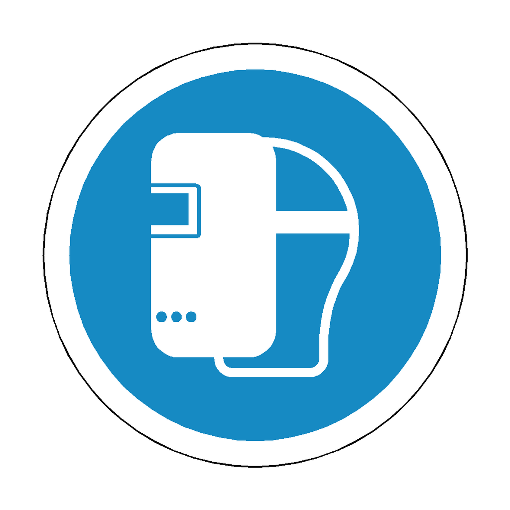 Welding Mask Floor Marker Sticker | Safety-Label.co.uk