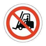 No Forklift Trucks Floor Marker Sticker | Safety-Label.co.uk