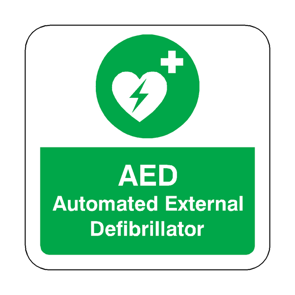 AED Defibrillator Floor Graphics Sticker | Safety-Label.co.uk
