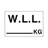 W.L.L Sticker Kg White | Safety-Label.co.uk