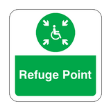 Refuge Point Floor Graphics Sticker | Safety-Label.co.uk