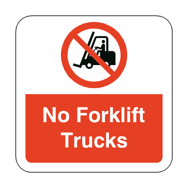No Forklift Trucks Floor Graphics Sticker | Safety-Label.co.uk