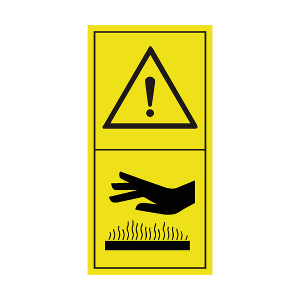 Warning Hot Surface Sticker | Safety-Label.co.uk