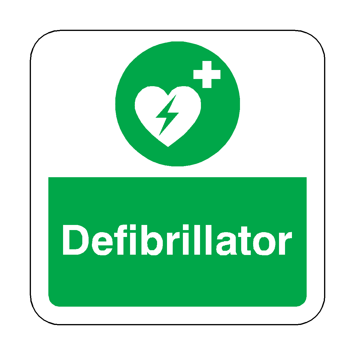 Defibrillator Sign Sticker Defibrillator Floor Graphics Sticker | Safety-Label.co.uk