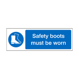 Safety Boots Must Be Worn Label | Safety-Label.co.uk