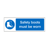 Safety Boots Must Be Worn Label | Safety-Label.co.uk