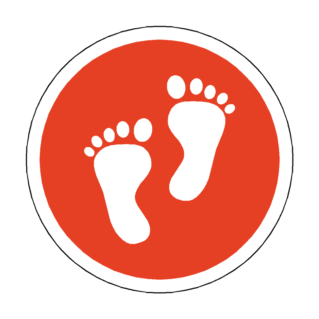 Foot Print Floor Sticker - Red